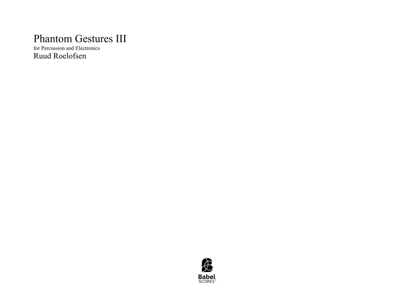 Phantom Gestures III