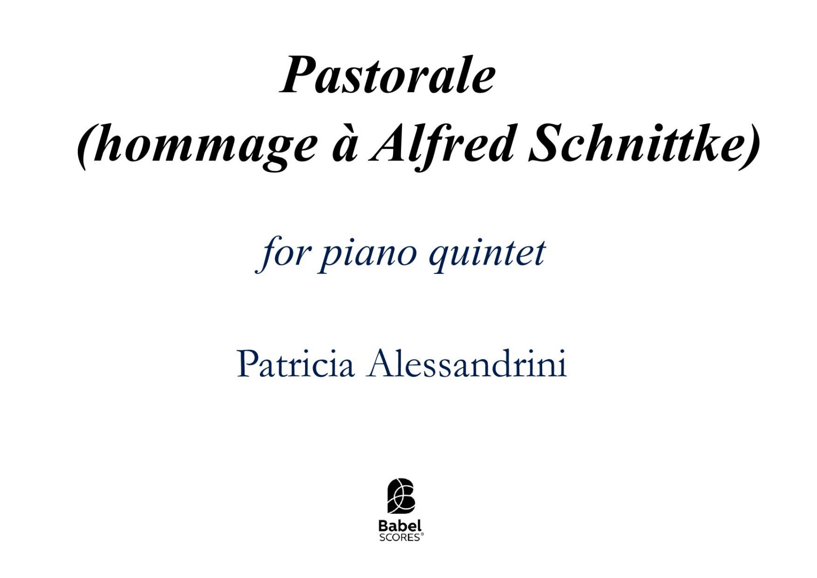 Pastorale (Hommage à Alfred Schnittke)
