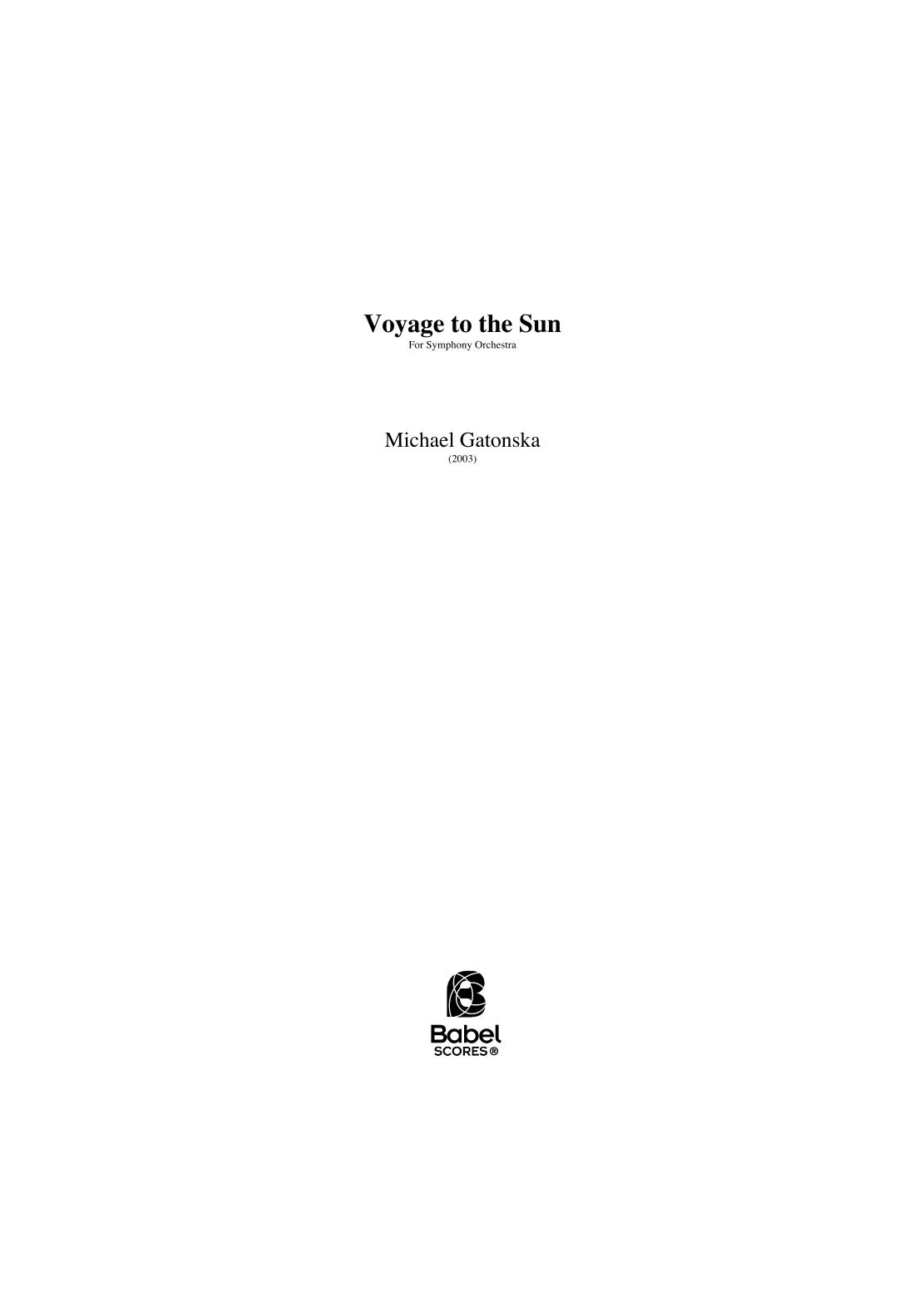 Voyage to the Sun
