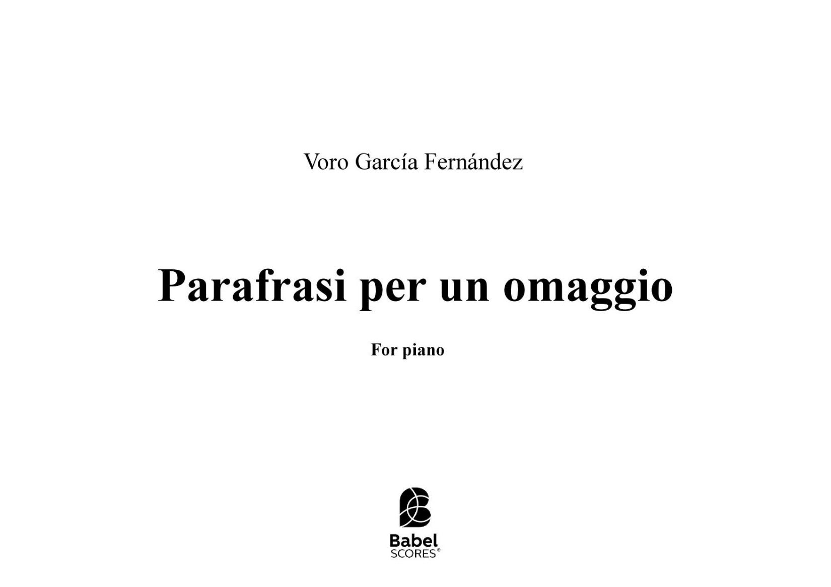 Parafrasi per un omaggio