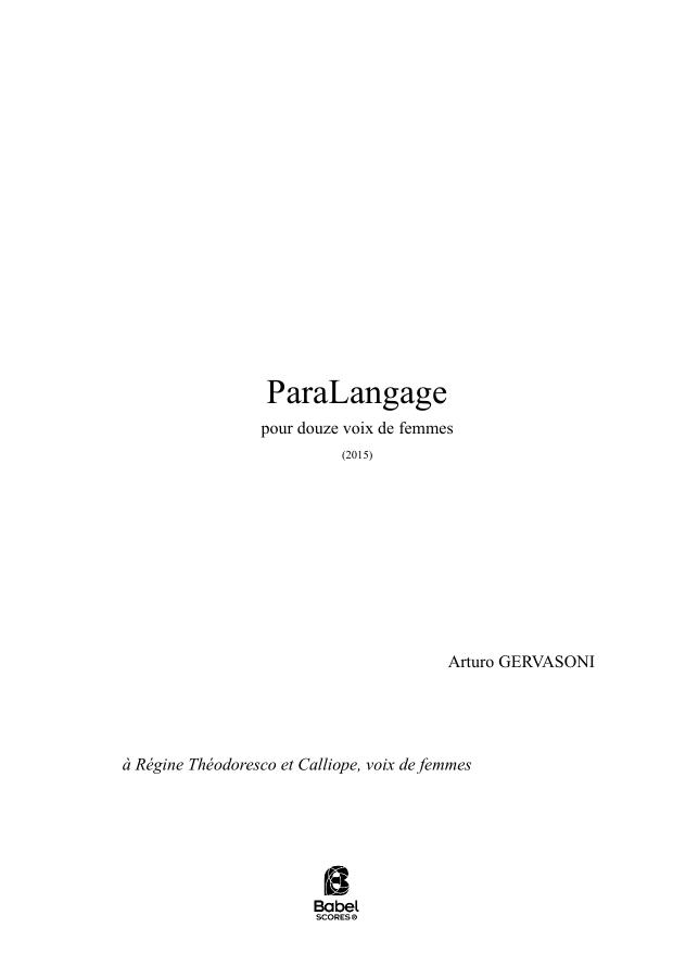 ParaLangage