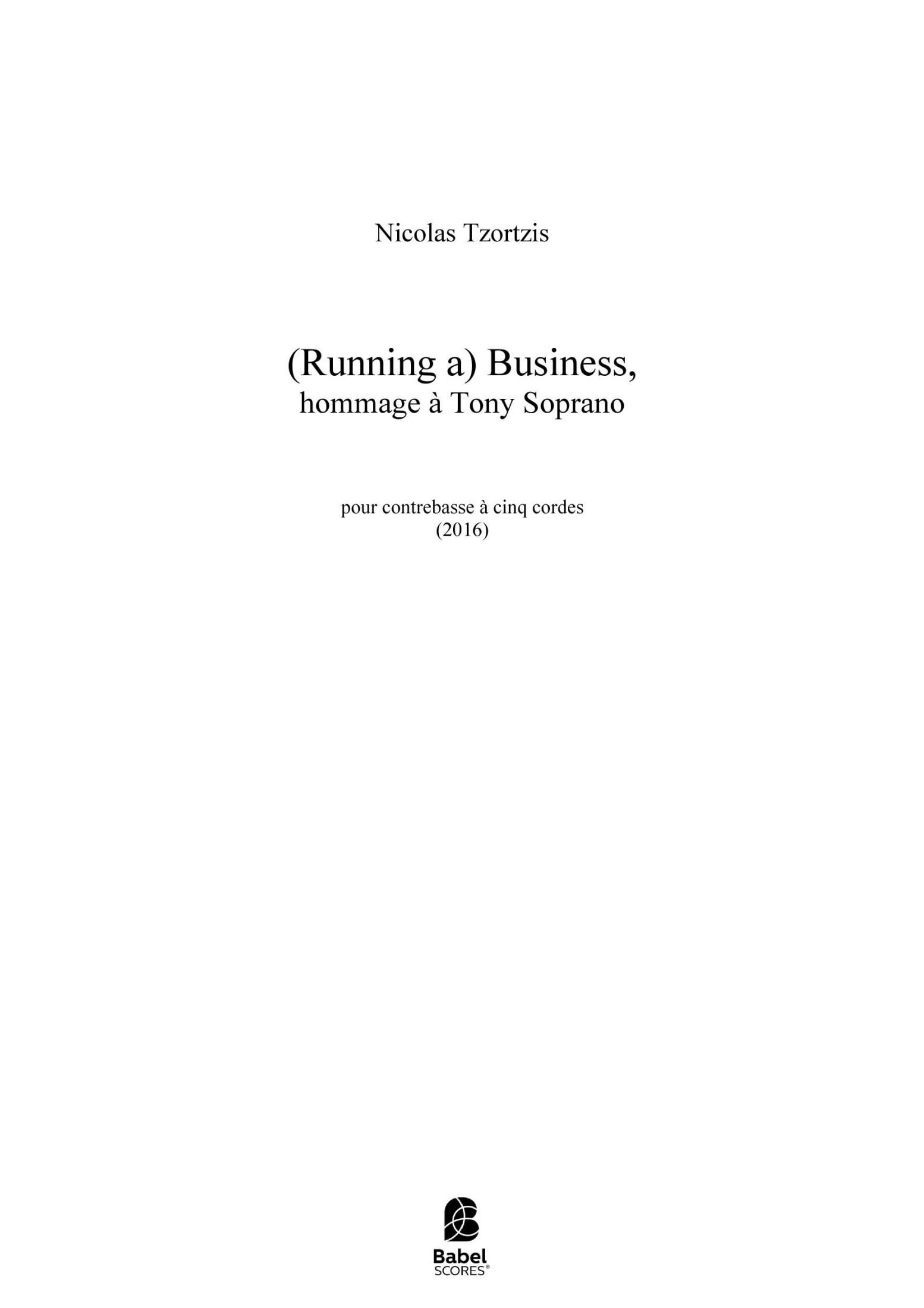 (Running a) Business, Hommage à Tony Soprano