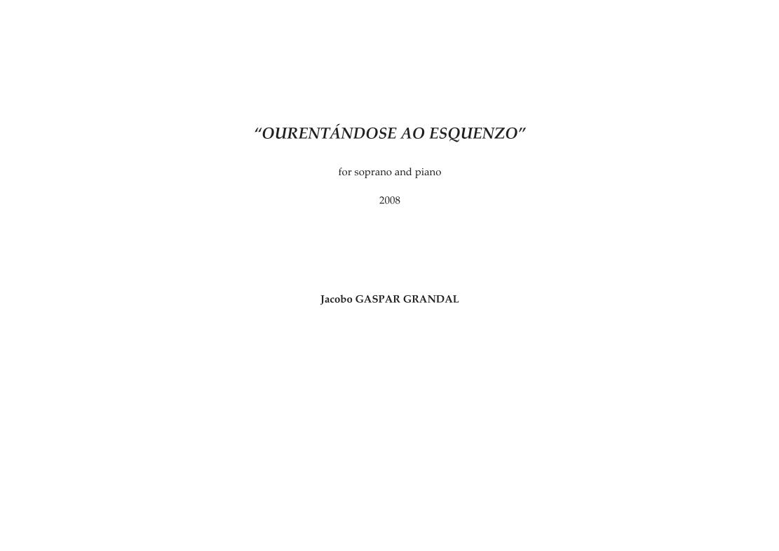 Ourentándose ao esquenzo
