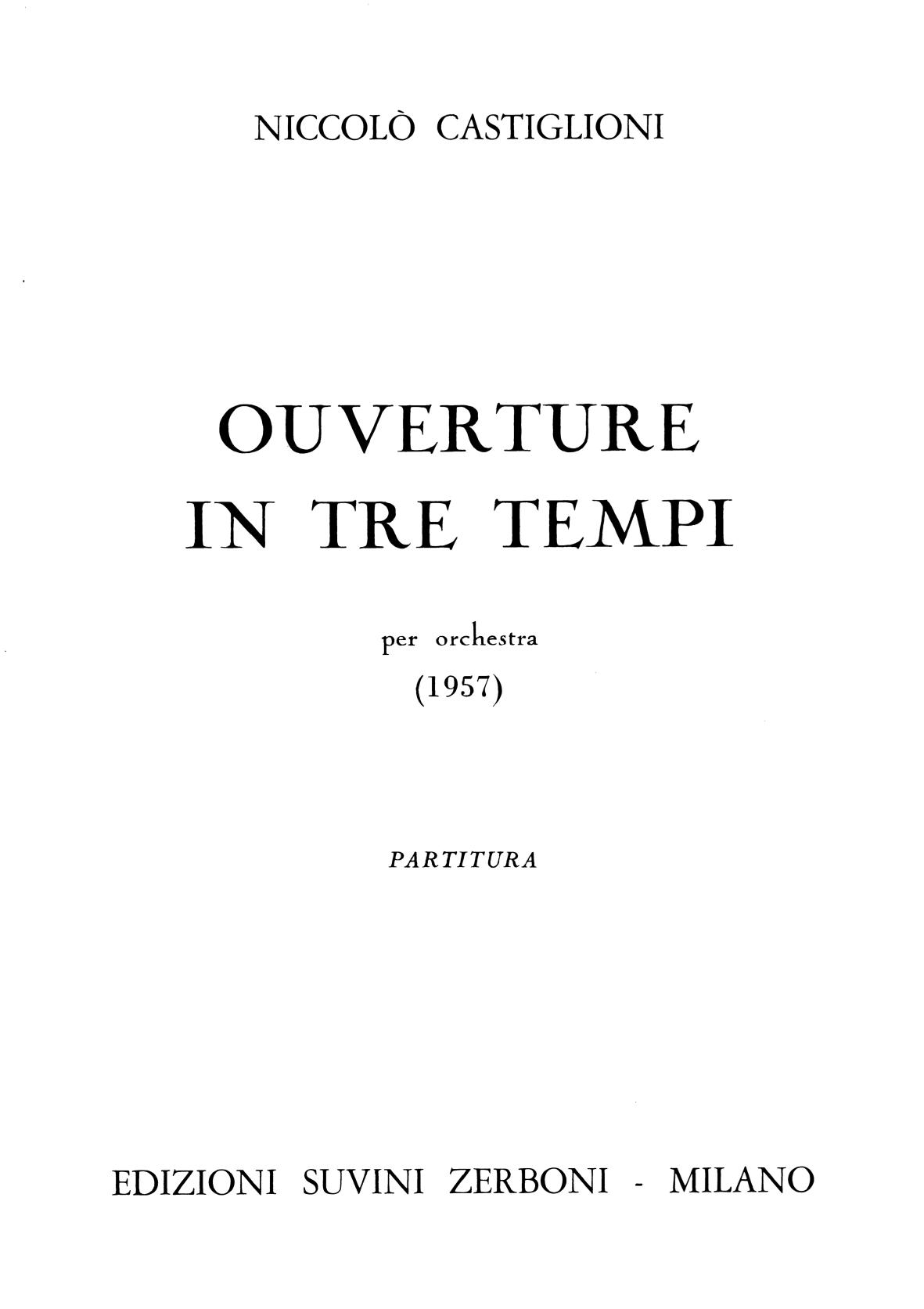 OUVERTURE IN TRE TEMPI