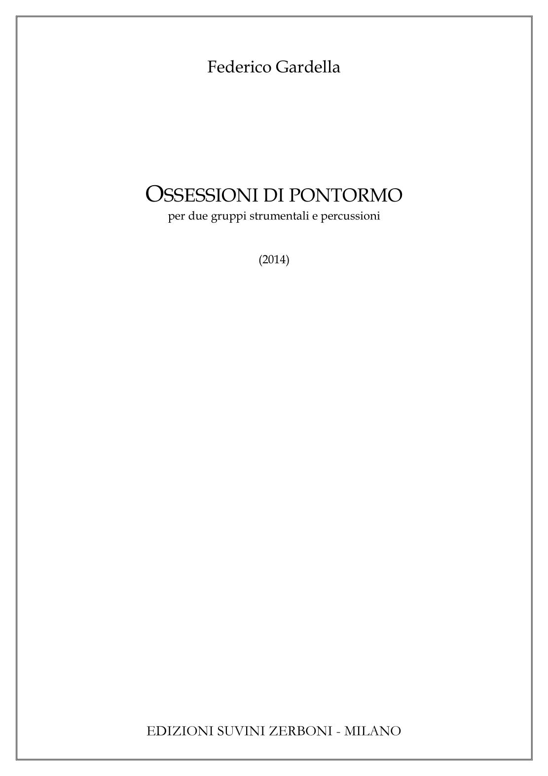 OSSESSIONI DI PONTORMO