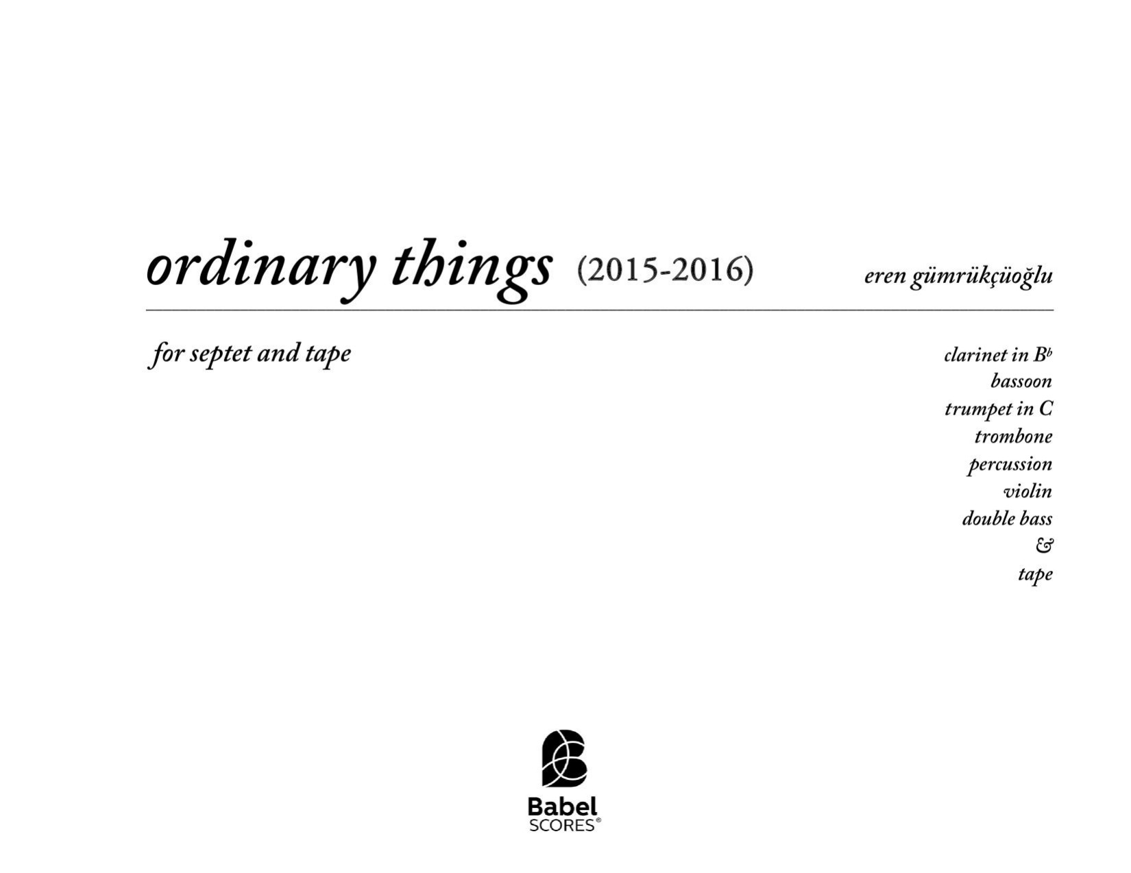 Ordinary Things