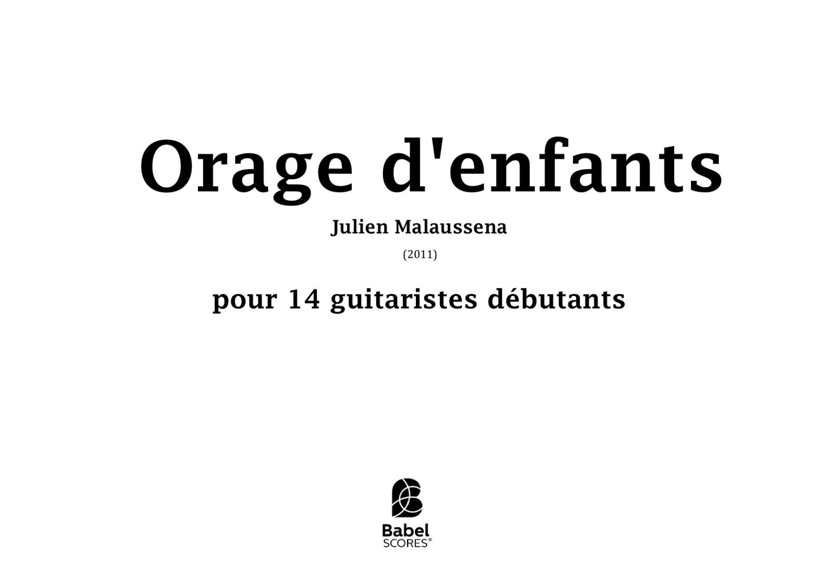 Orage d’enfants