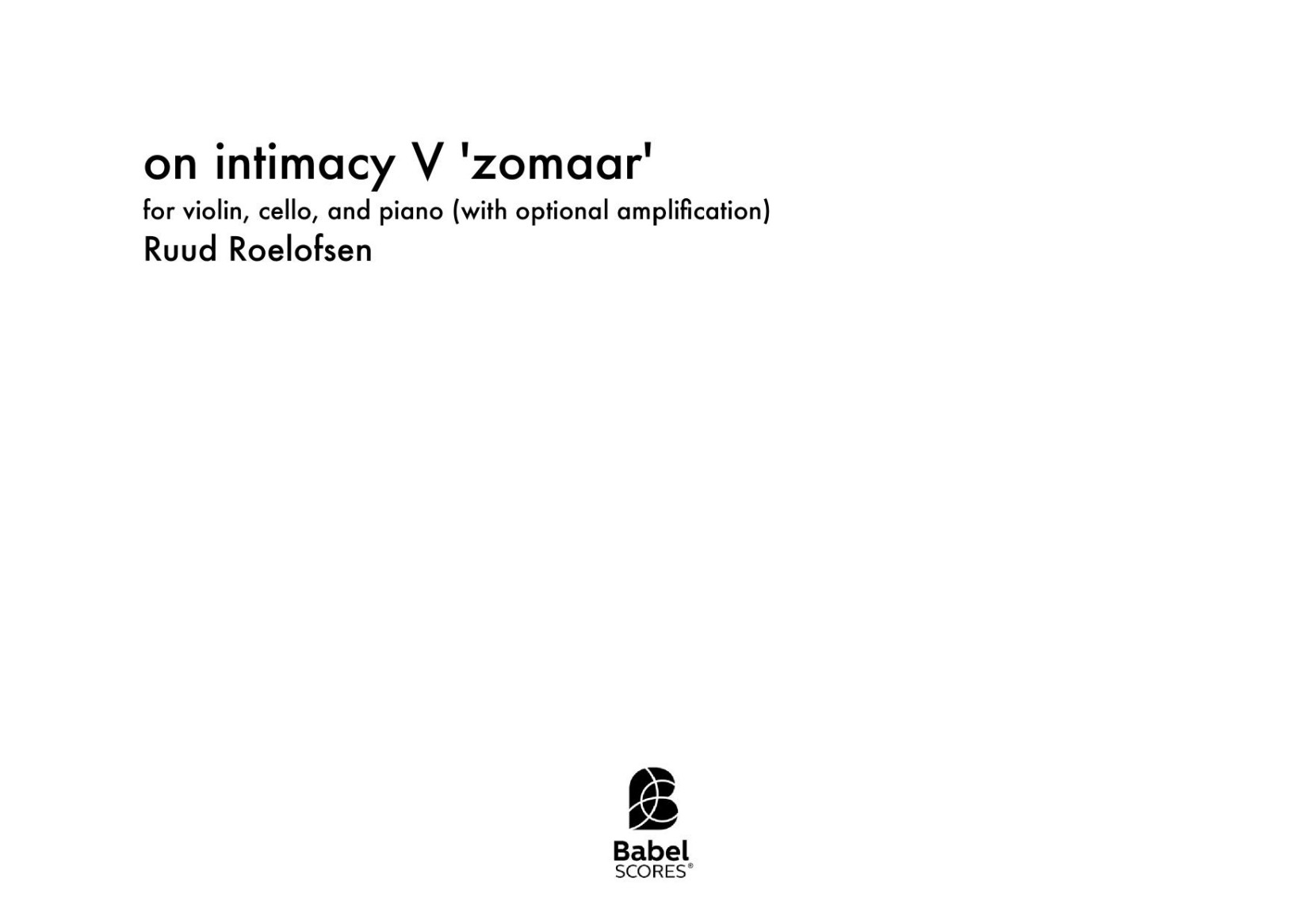 on intimacy V