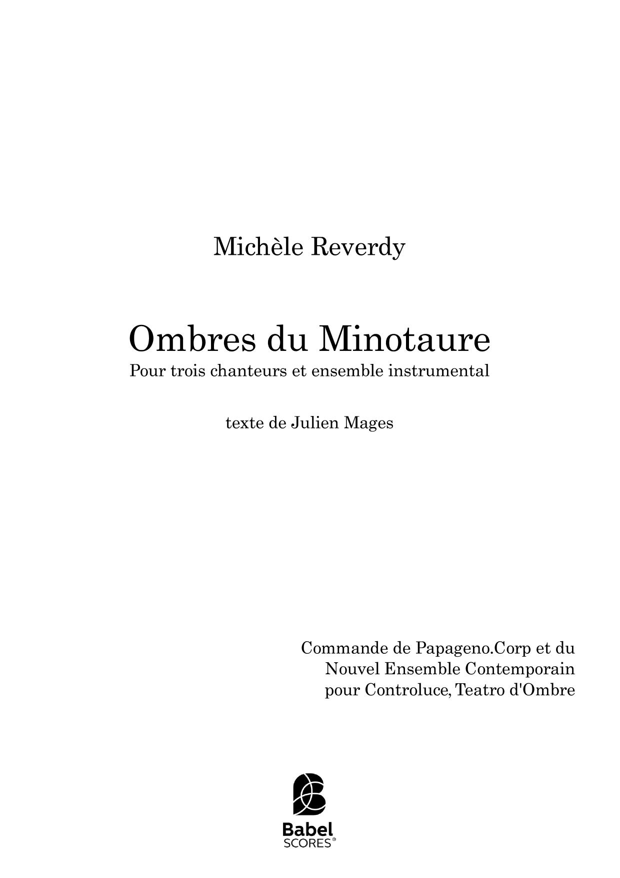 Ombres du Minotaure
