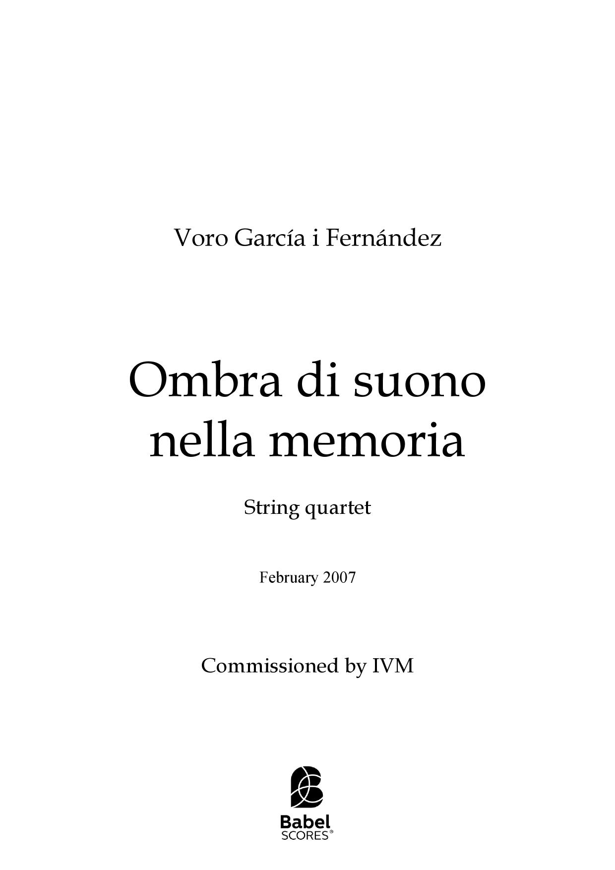 Ombra di suono nella memoria