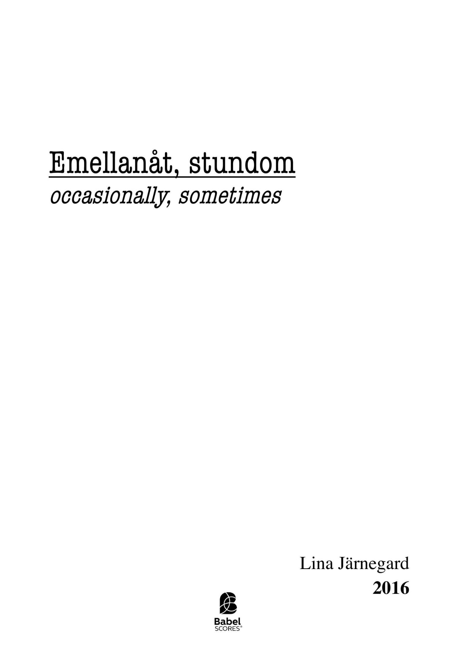 occasionally, sometimes