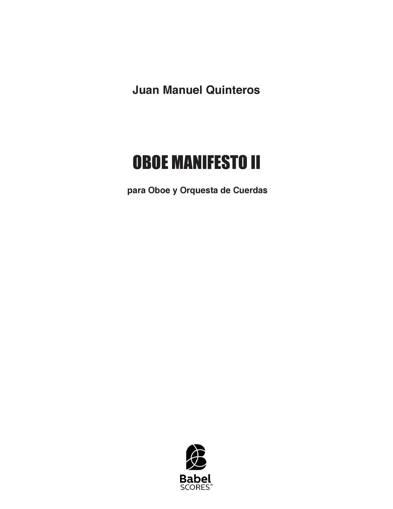 Oboe Manifesto II