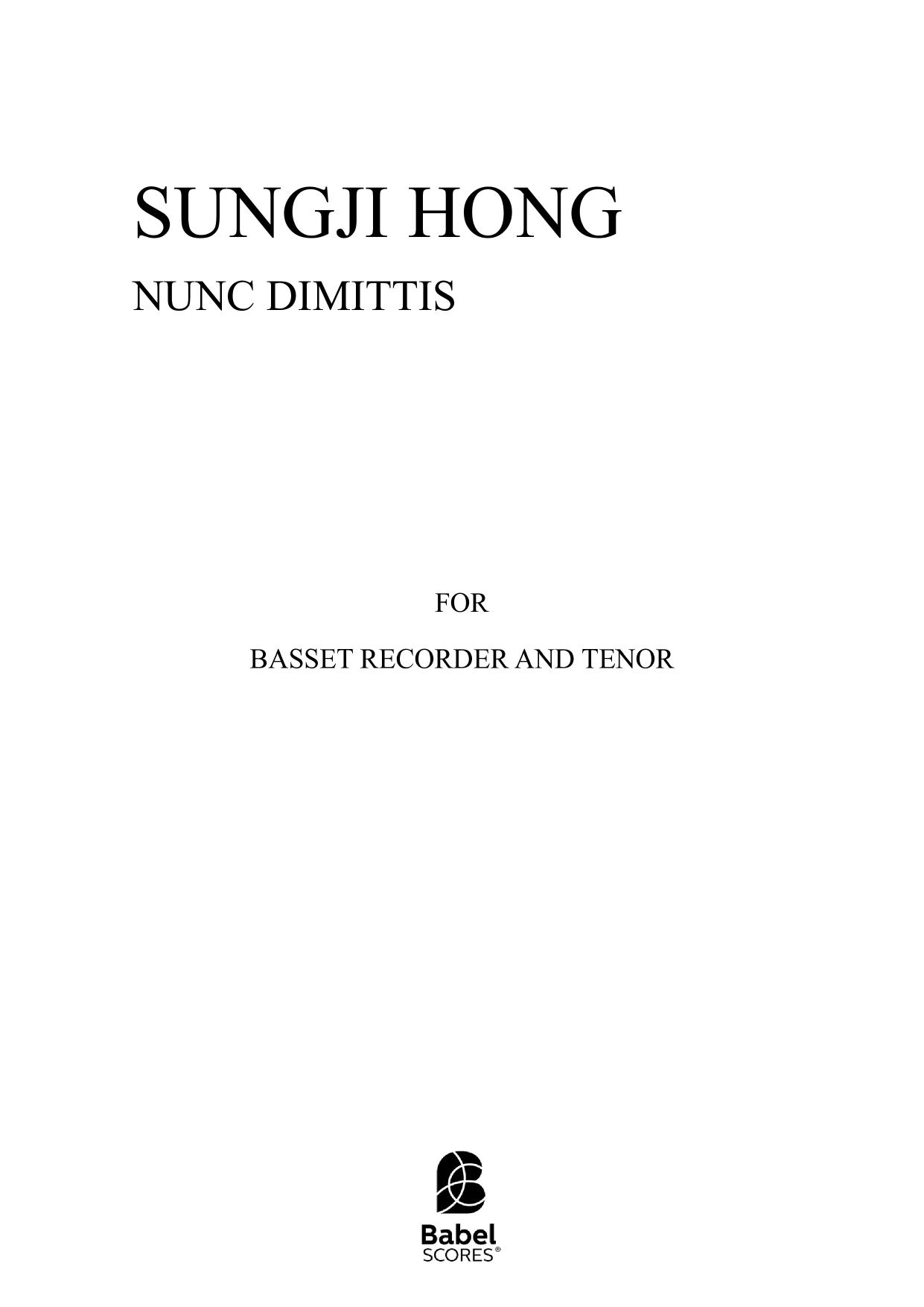 Nunc Dimittis