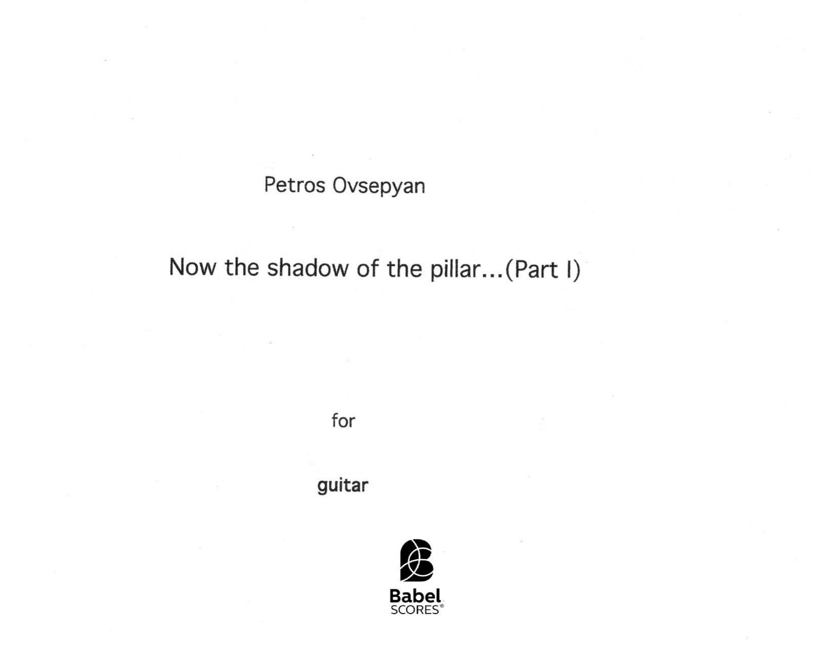 Now the shadow of the pillar...(Part I)