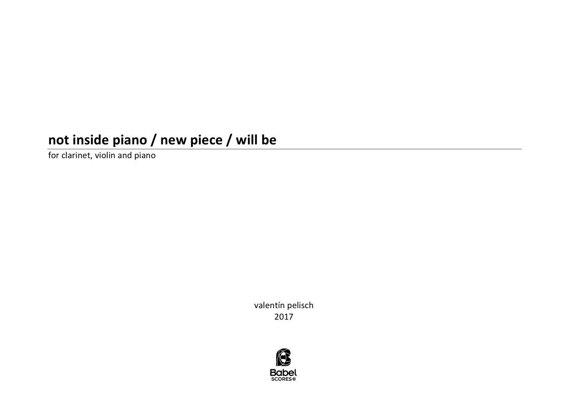 not inside piano new piece will be