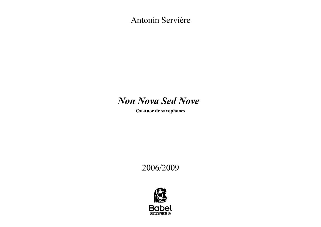 Non Nova Sed Nove