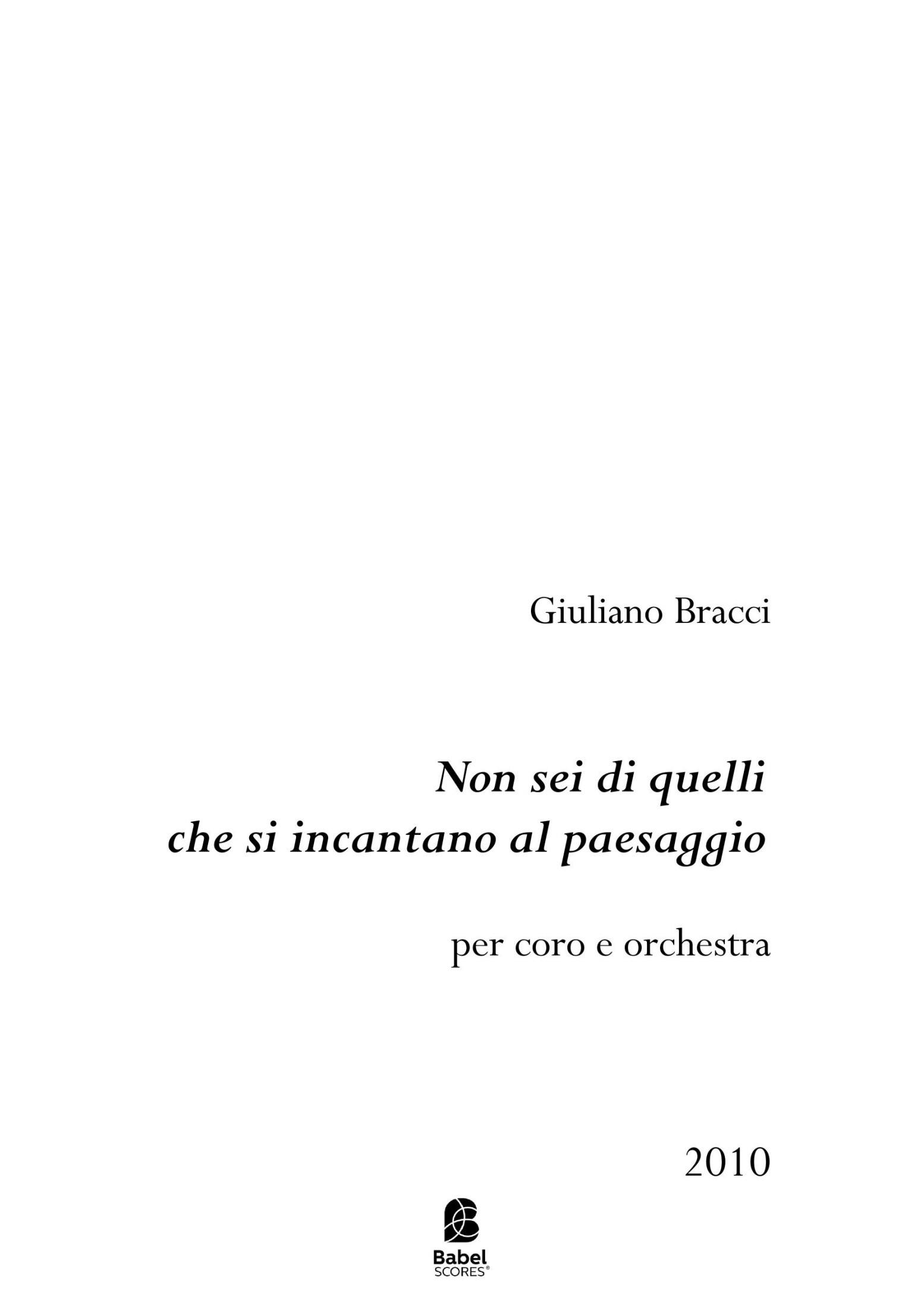 Non sei di quelli che si incantano al paesaggio