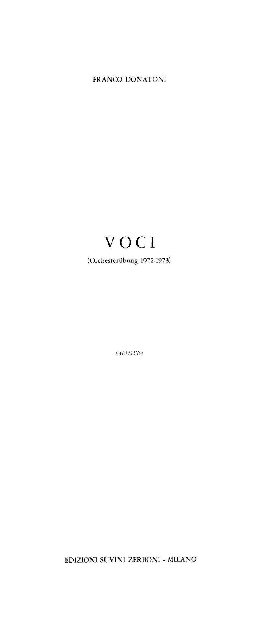 Voci. Orchesterubung