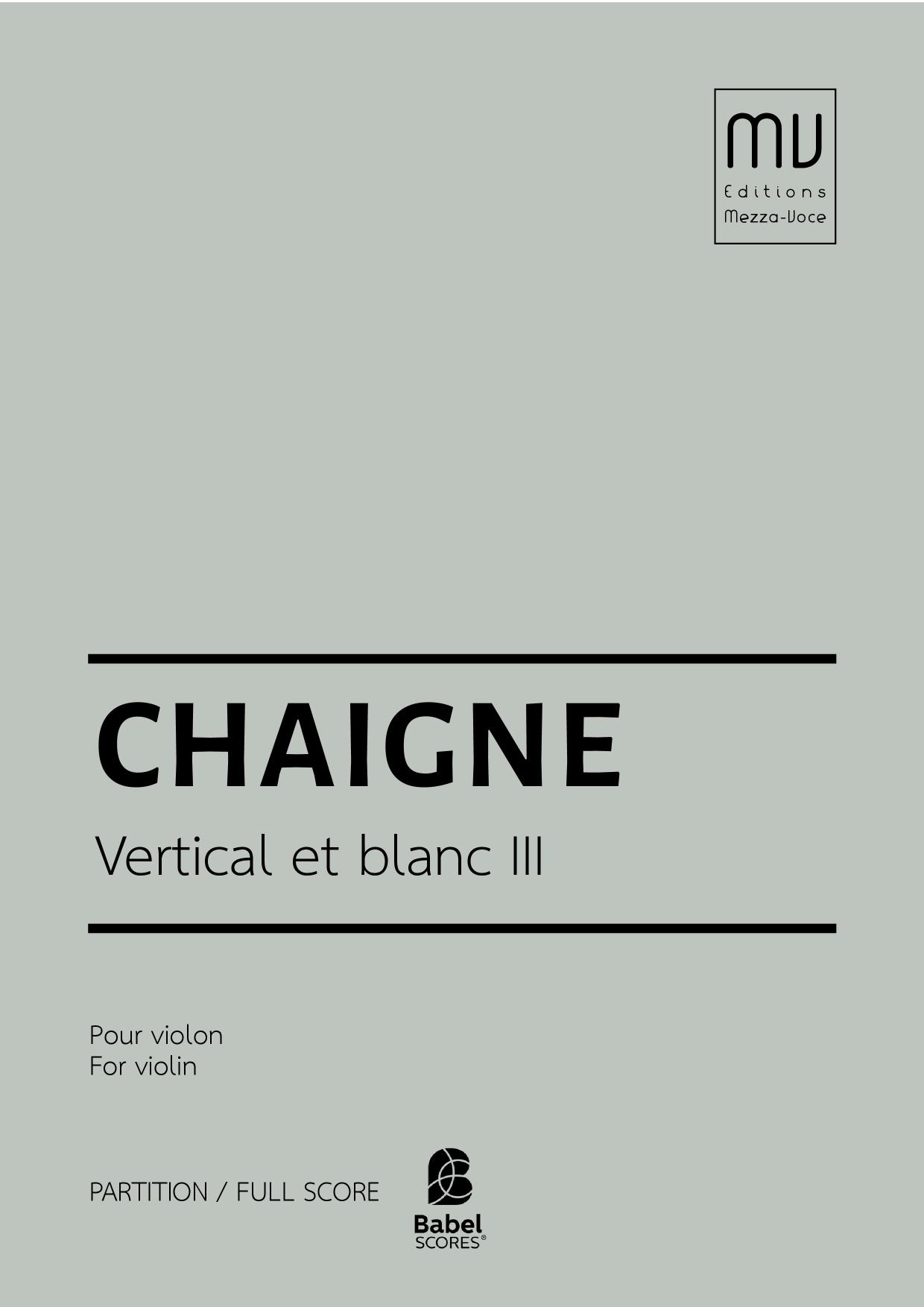 Vertical et blanc III