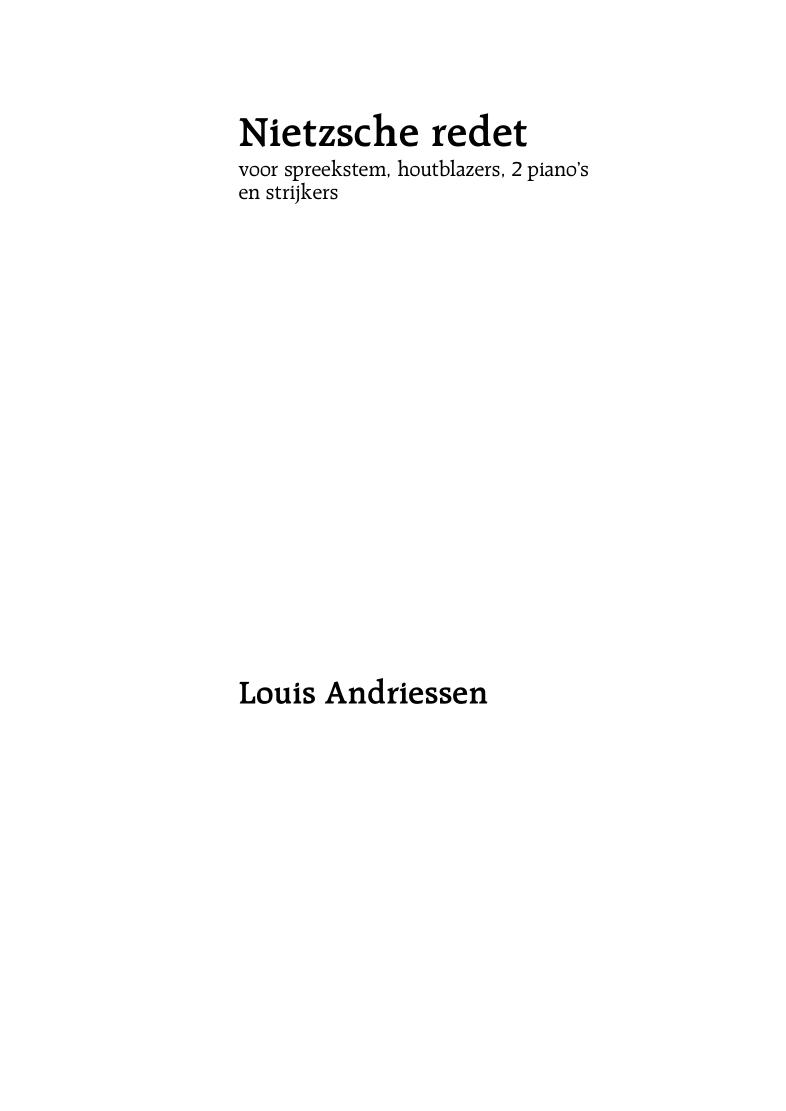 Nietzsche redet