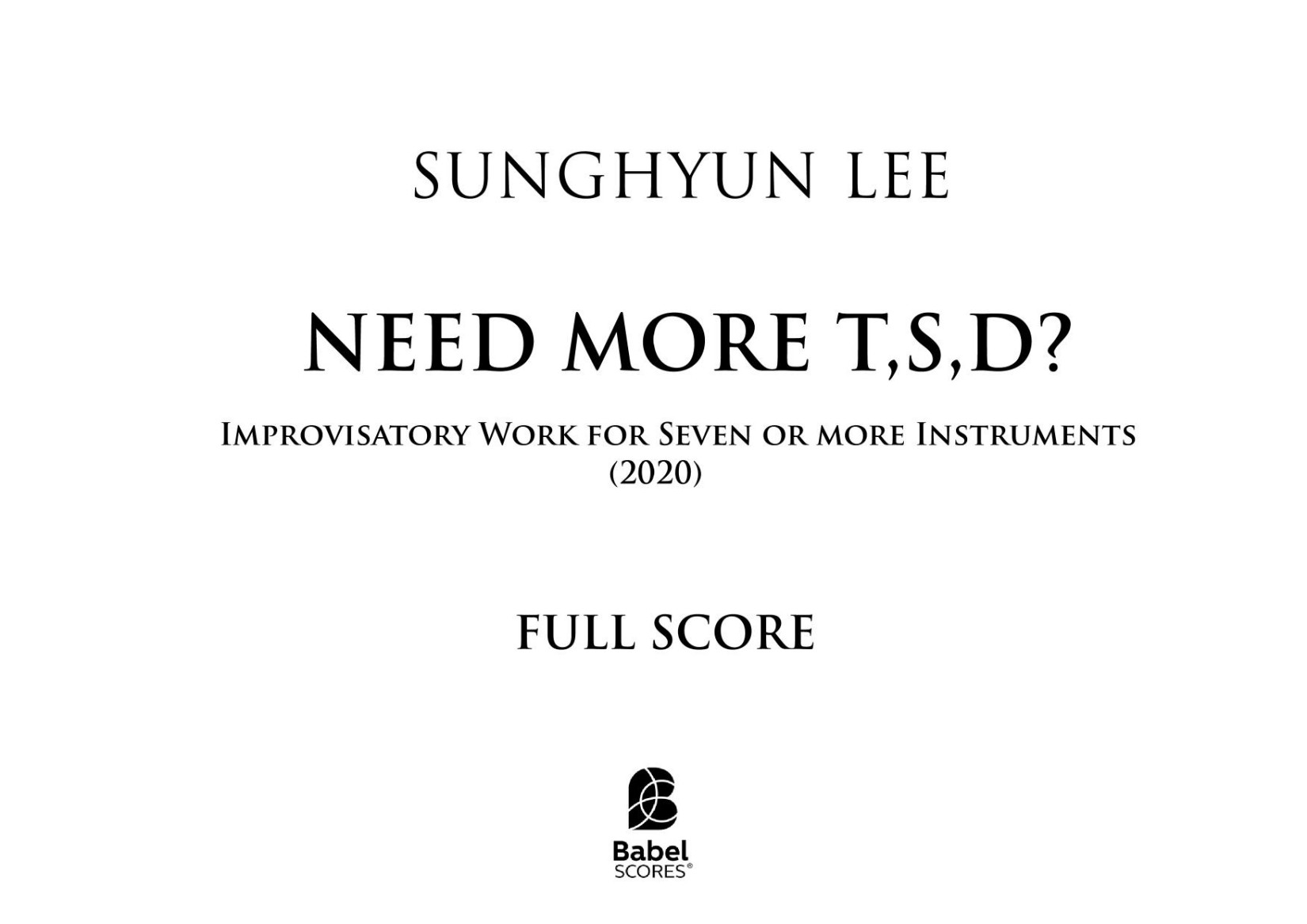 Need More T,S,D