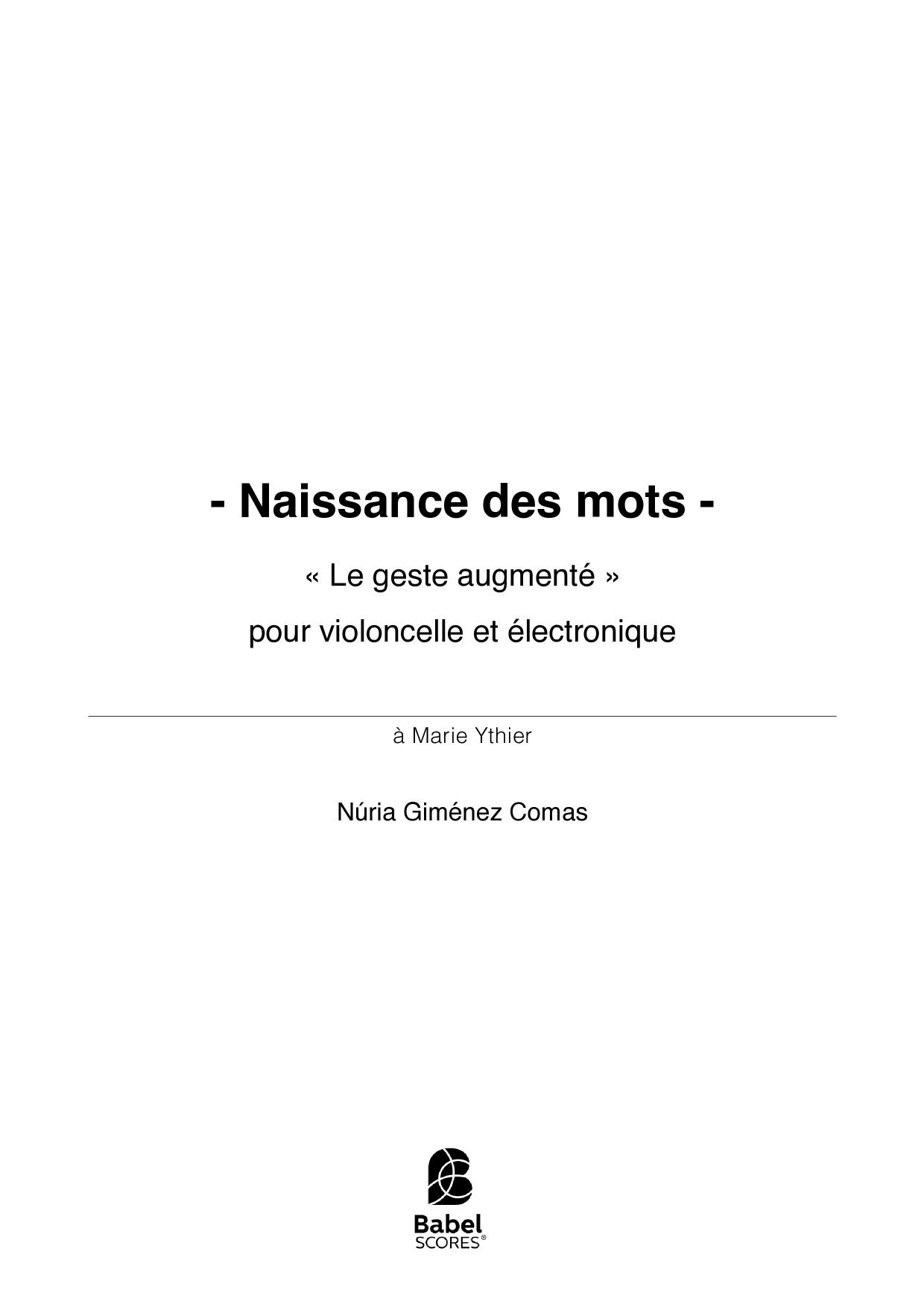 Naissance des mots