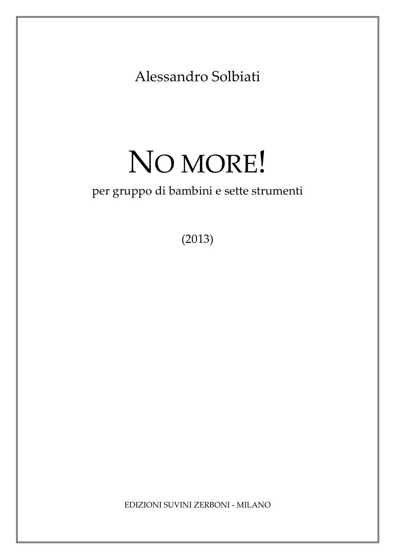 NO MORE