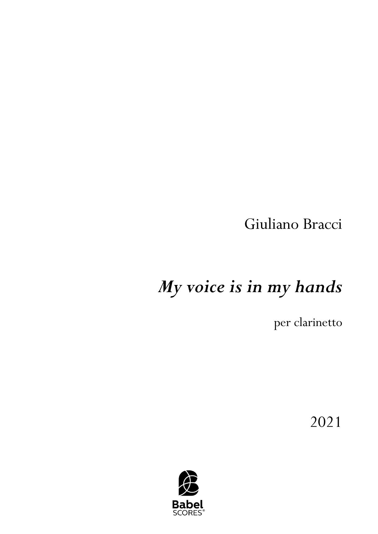 My voice is in my hands