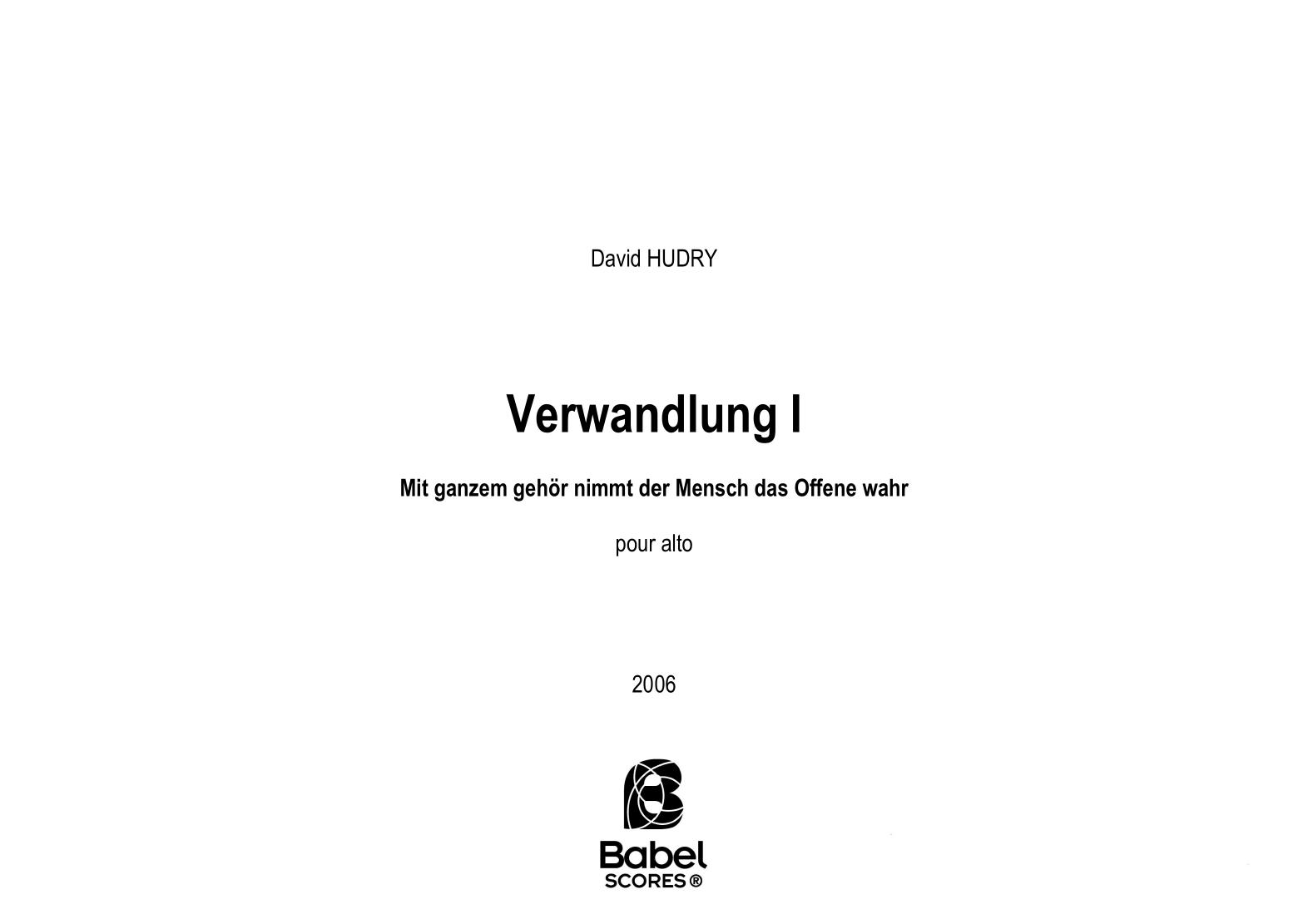 Verwandlung I