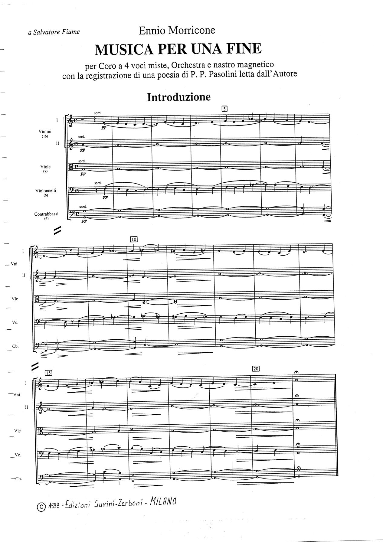 Musica per una fine