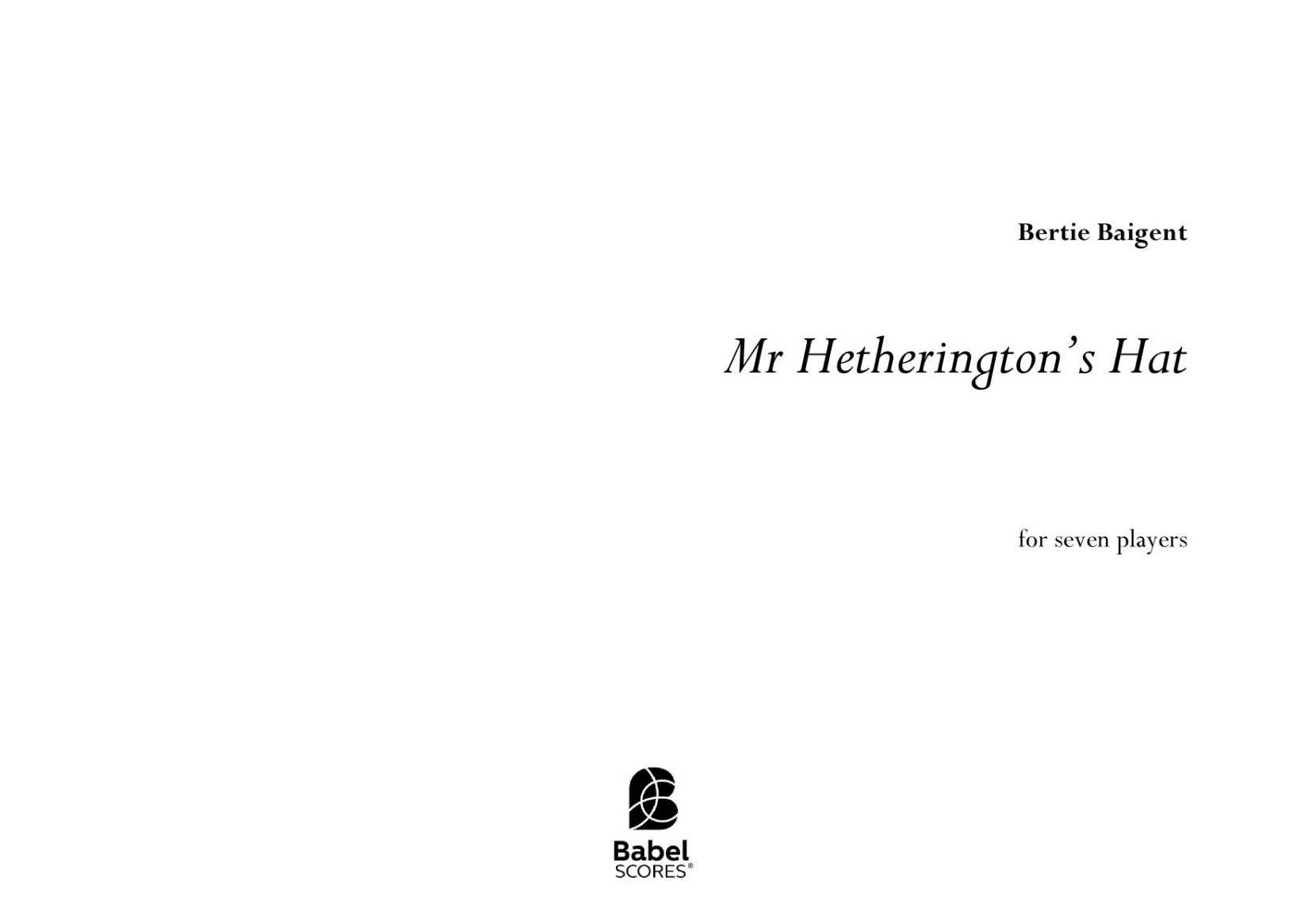 Mr Hetherington's Hat