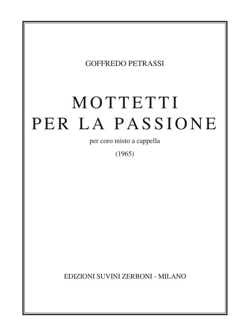 Mottetti per la passione