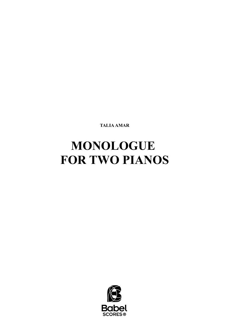 Monologue for two pianos