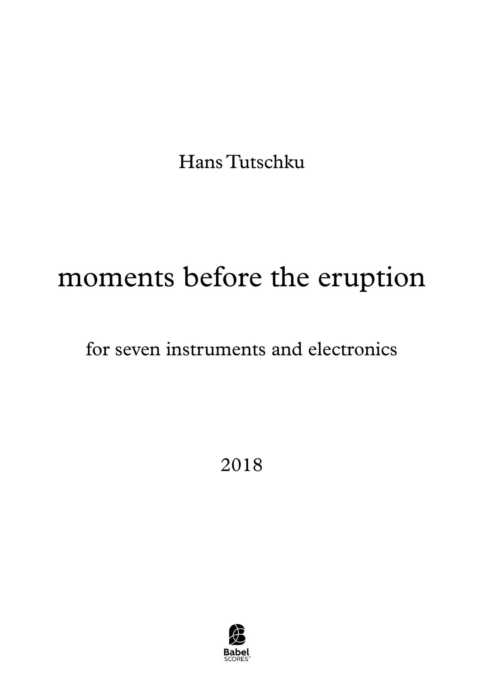 Moments before the eruption