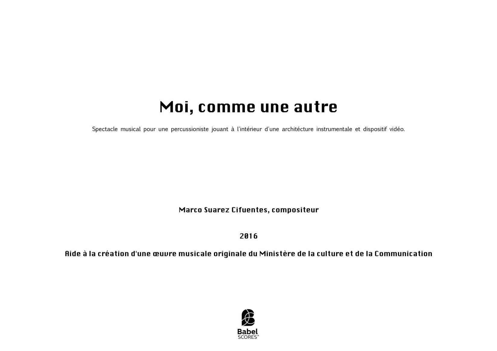 Moi, comme une autre