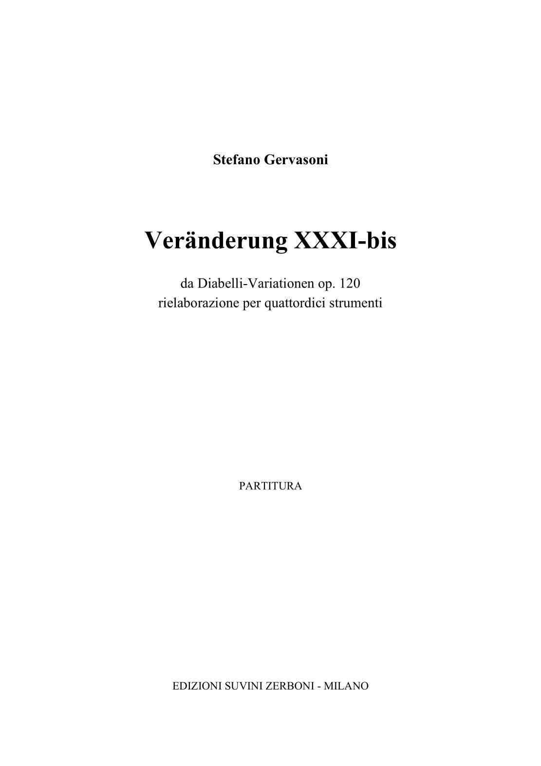 VERANDERUNG XXXI-BIS