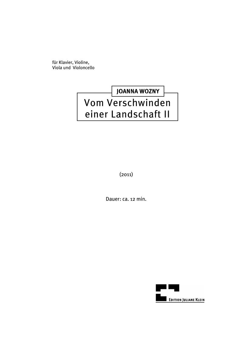 Verschwinden einer Landschaft II