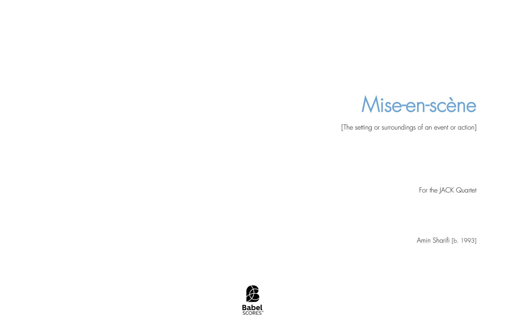 Mise-en-scène I