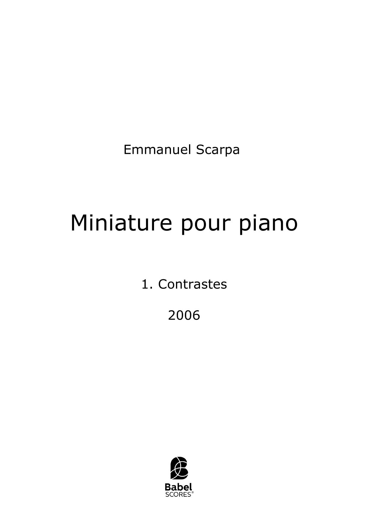 Miniature pour piano