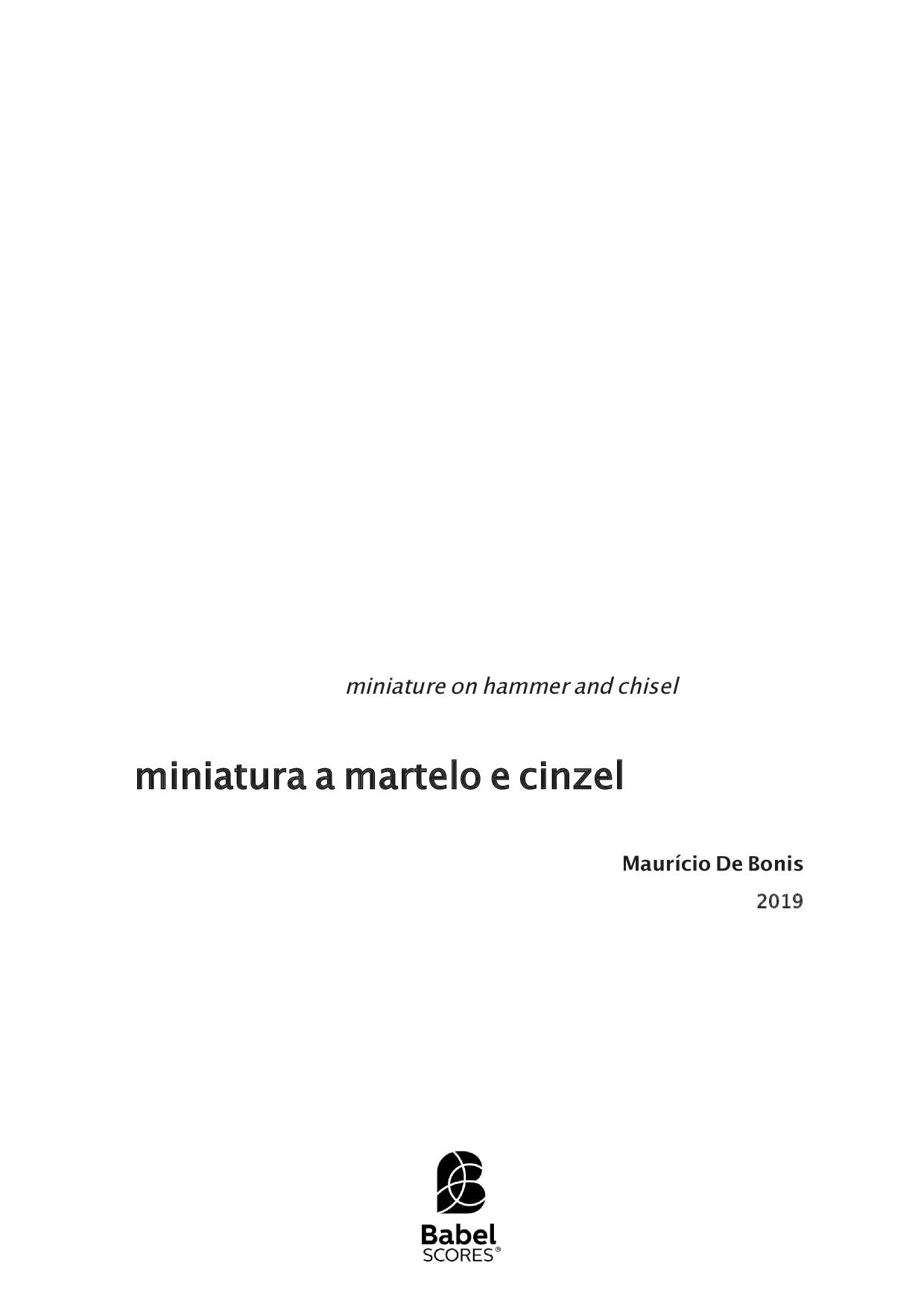 Miniatura a martelo e cinzel, para vibrafone