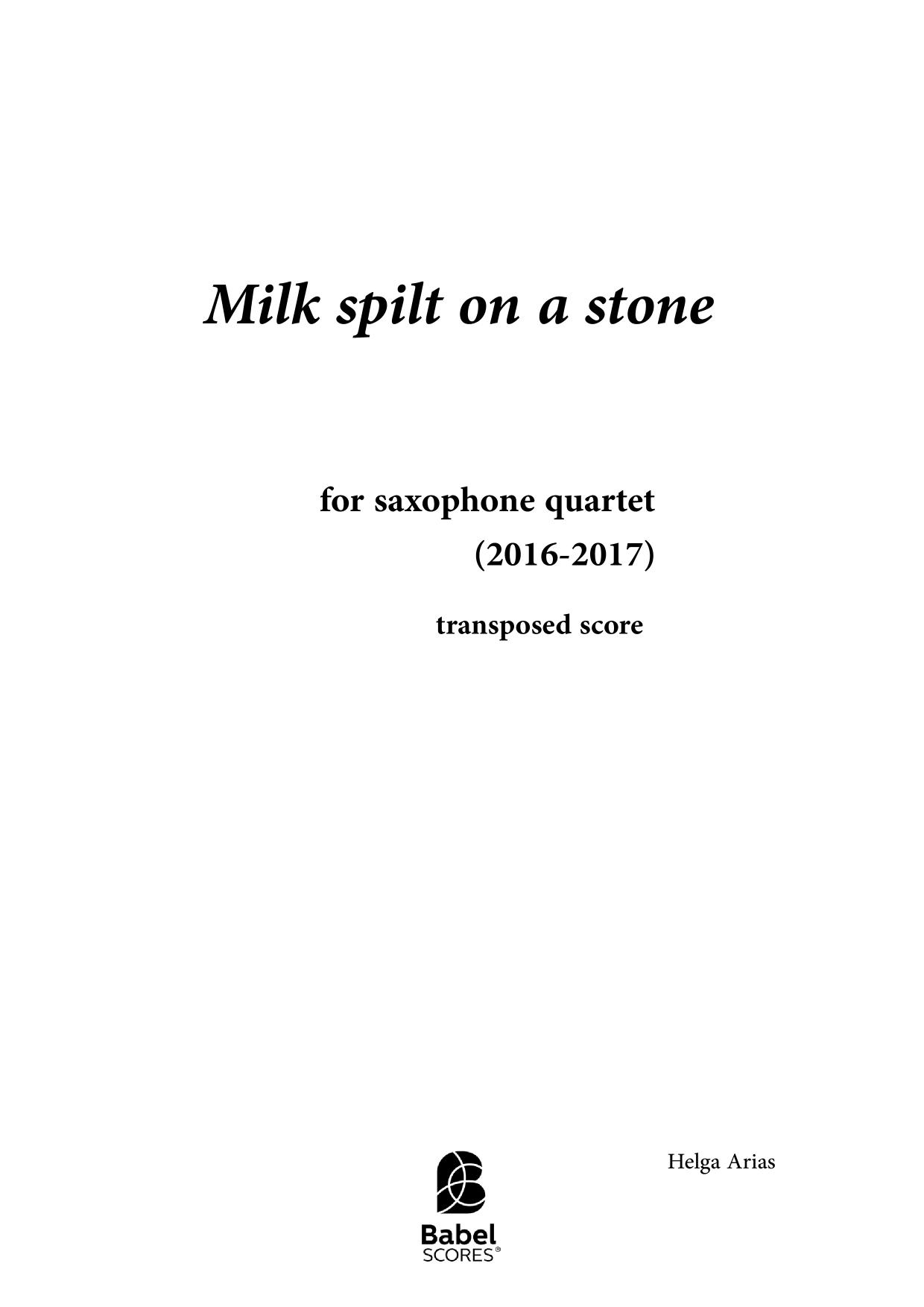 Milk Spilt on a Stone