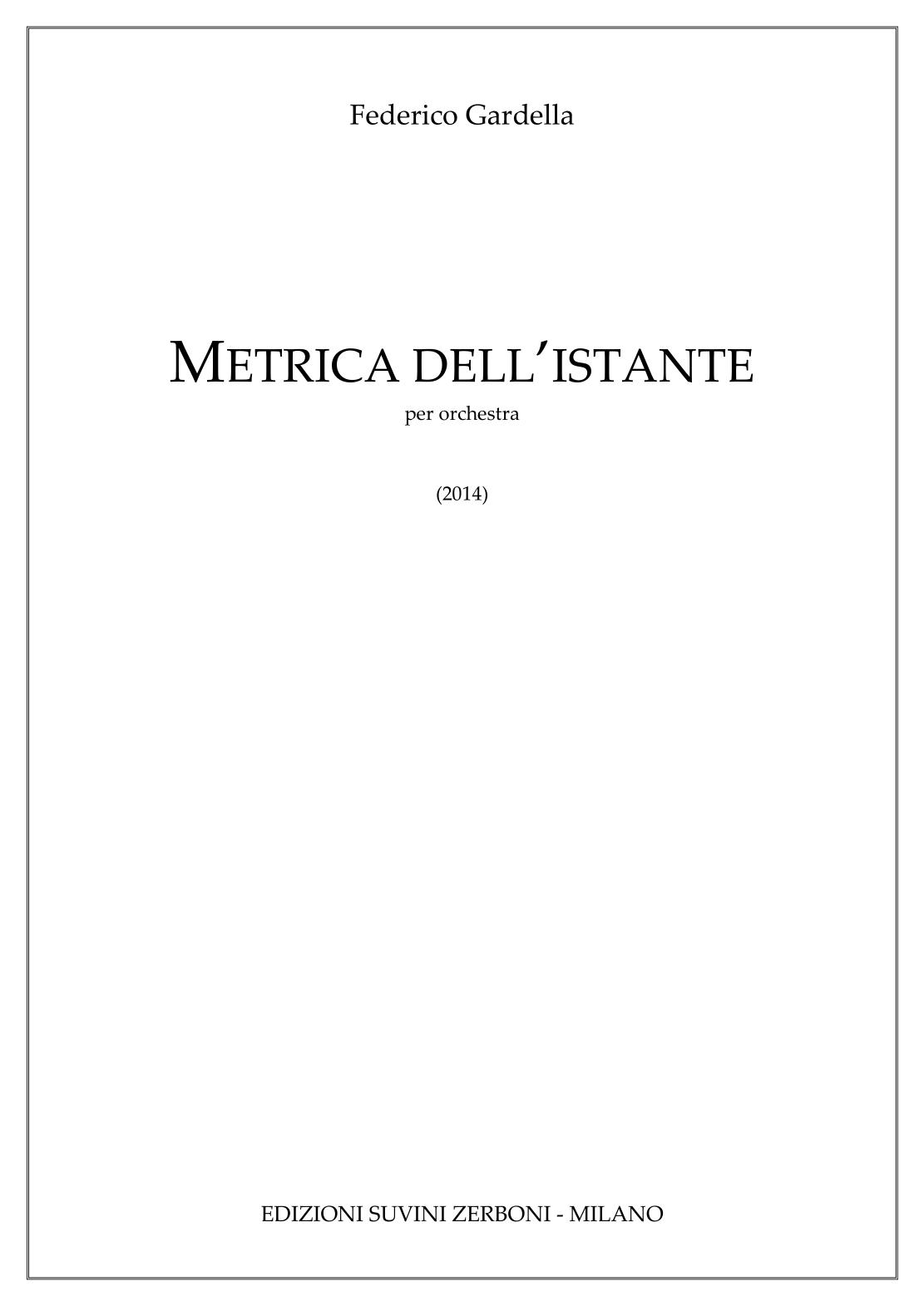 Metrica dell istante