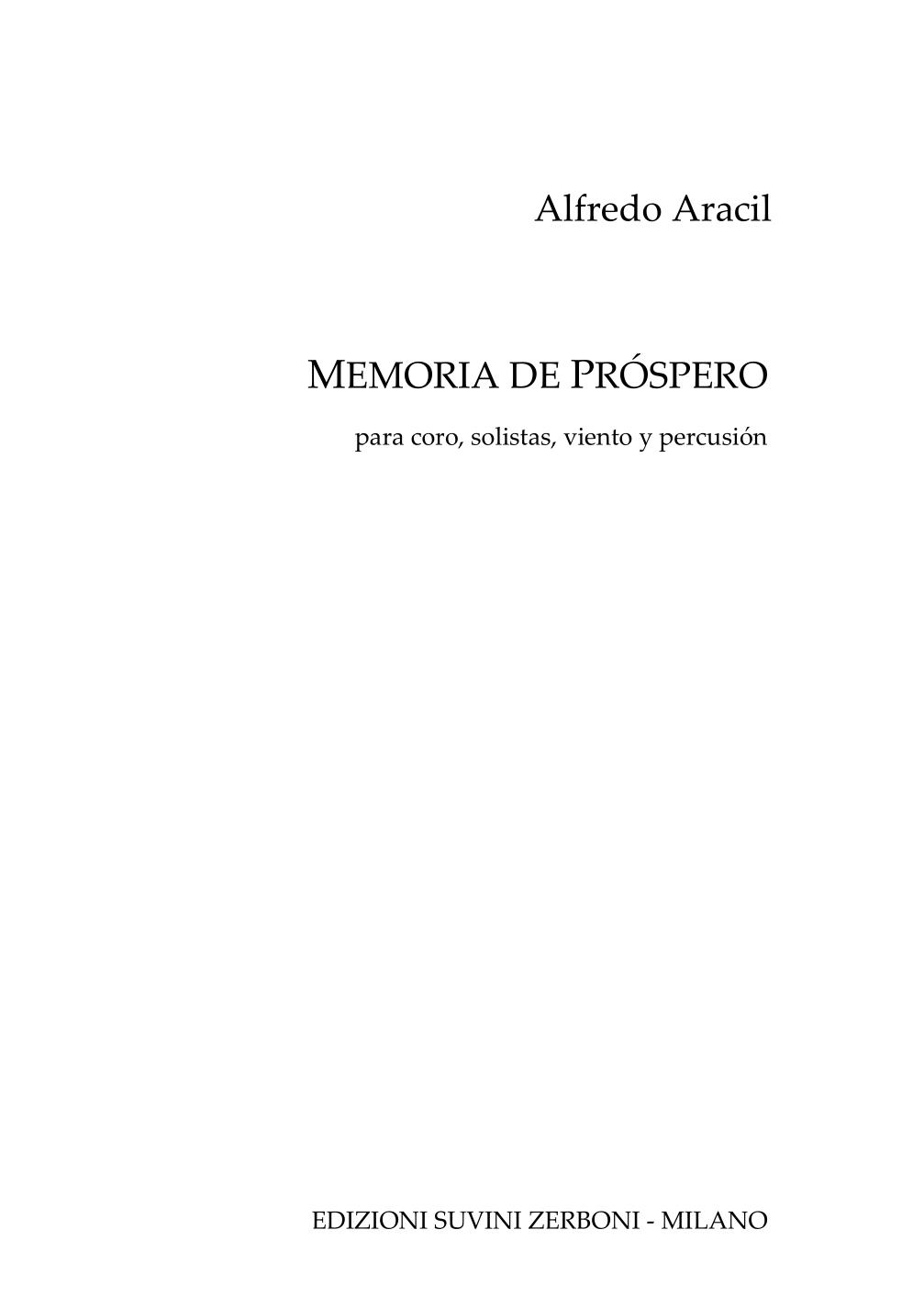 Memoria de prospero