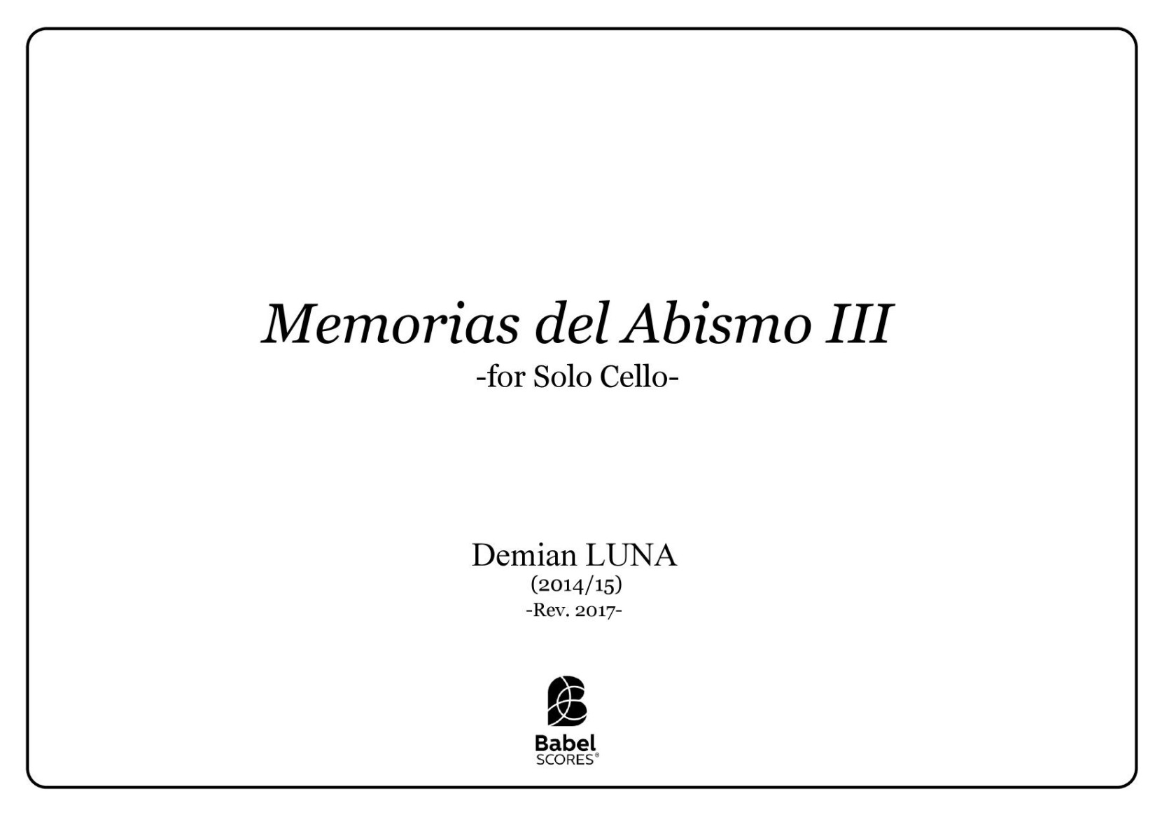 Memorias del Abismo III