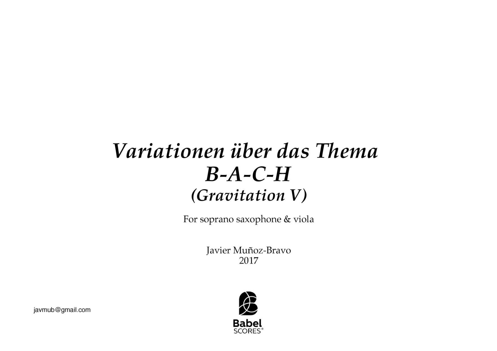 Variationen über das thema B.A.C.H