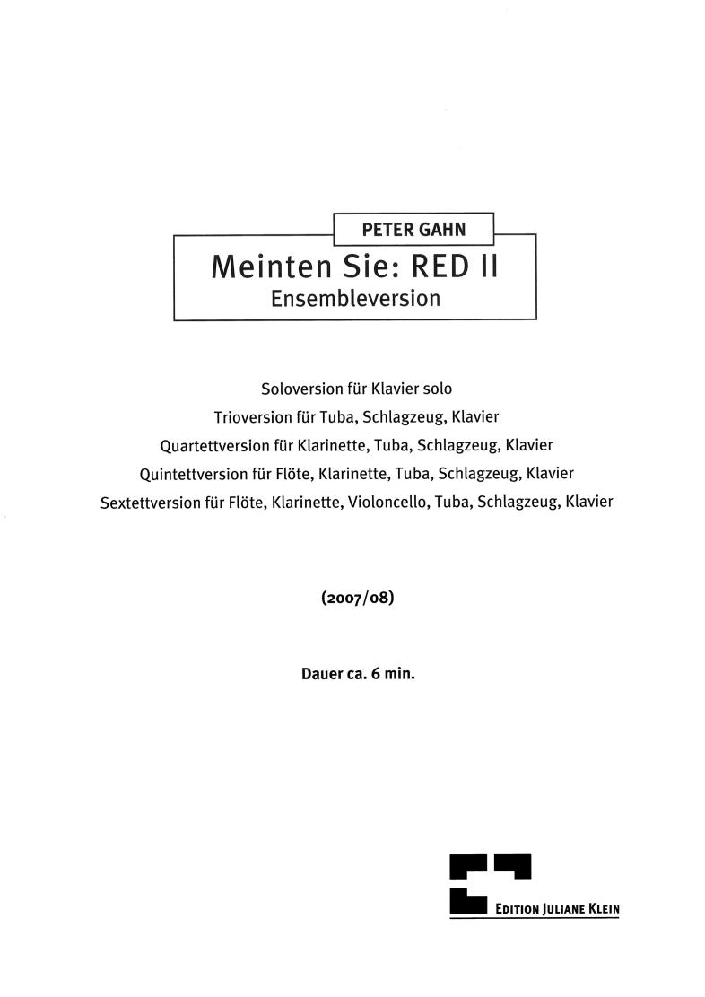 Meinten Sie：RED II - ensemble version