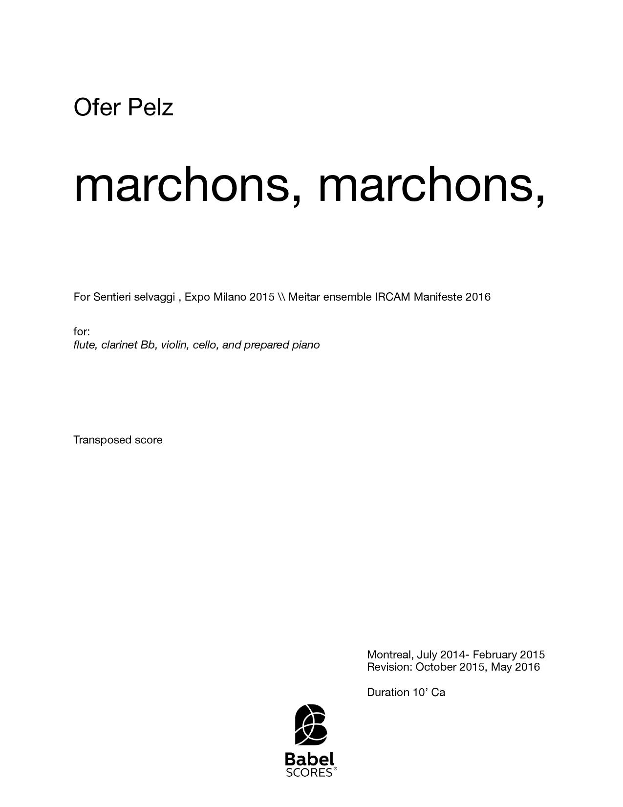 marchons, marchons