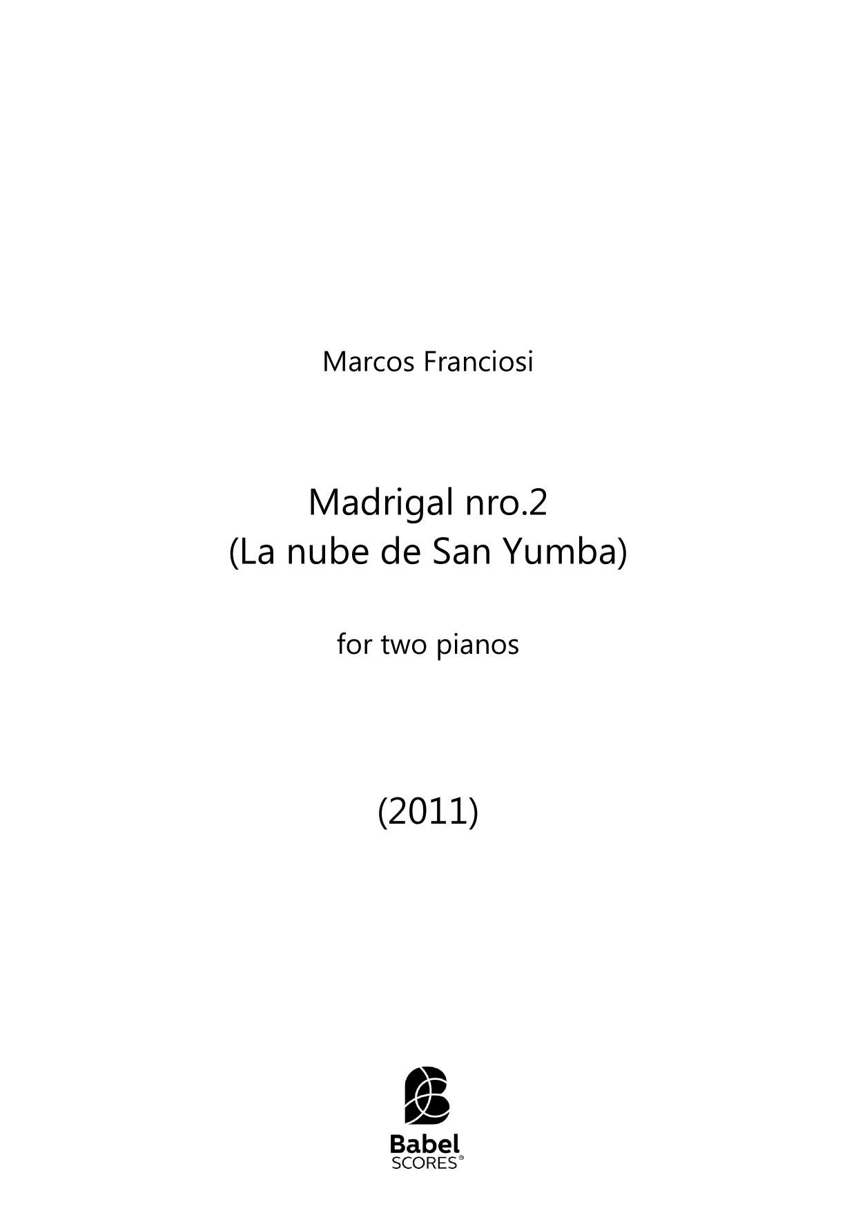Madrigal nro.2 (la nube de San Yumba)