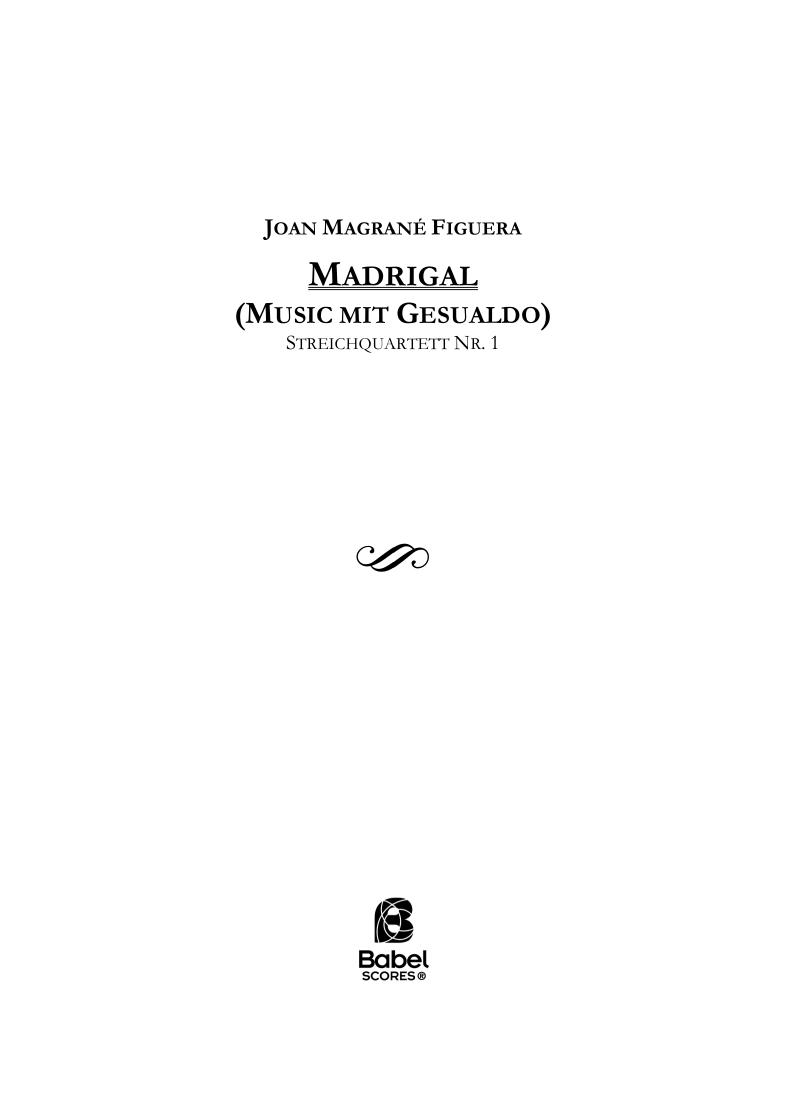 Madrigal (Musik mit Gesualdo)