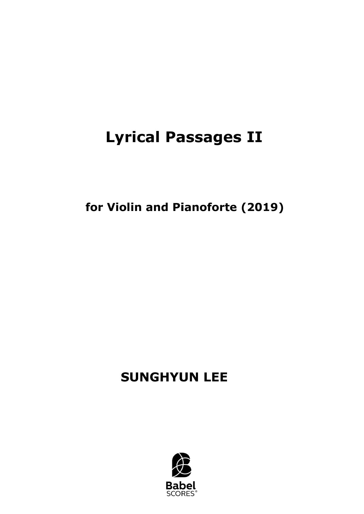Lyrical Passages II